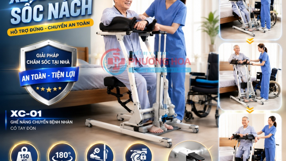 Nên Chọn Xe Nâng Hạ Bệnh Nhân Loại Nào Cho Gia Đình?